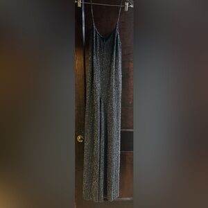 Reformation Glittering Black Jumpsuit size small